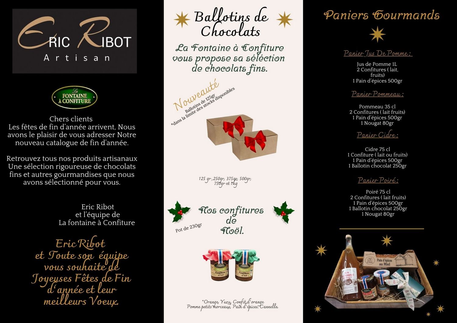 Fontaine Confiture Chocolats de Noël